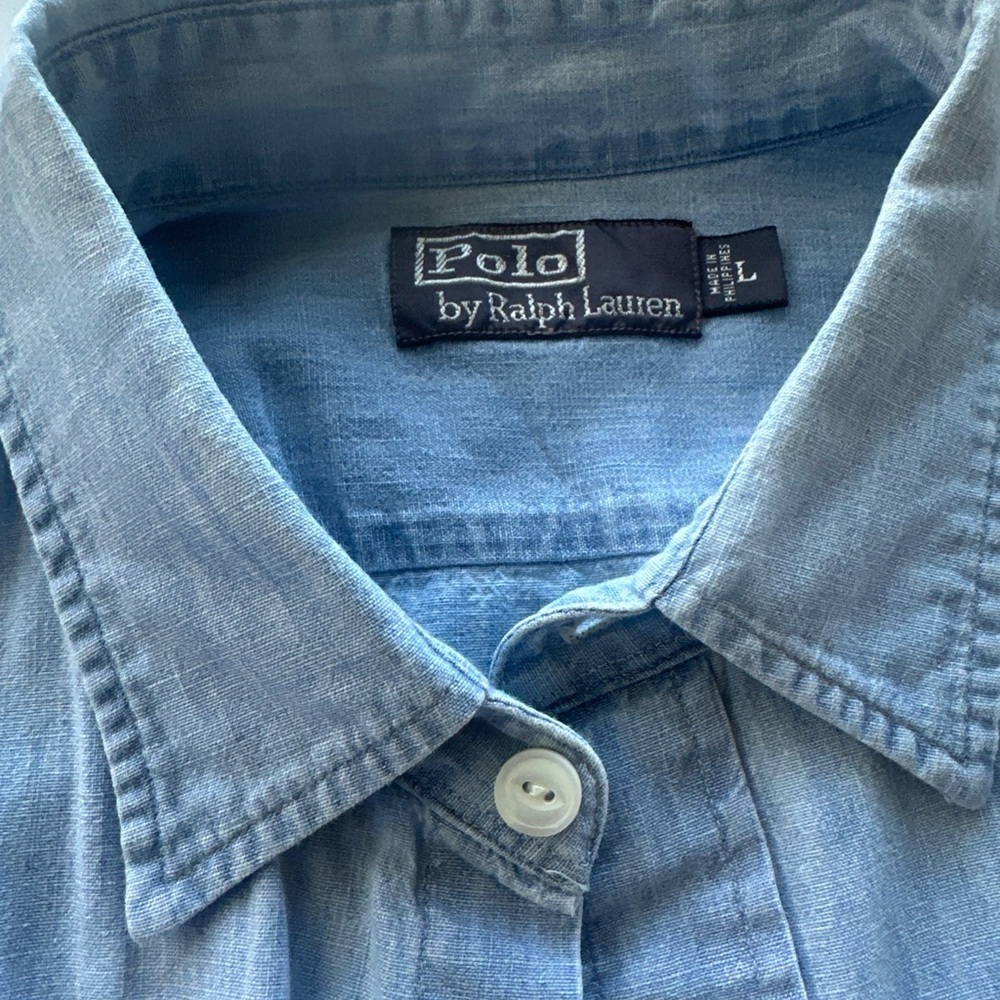 Polo by Ralph Lauren Men's Light Blue Casual Shirt